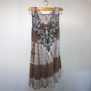 Vocal sleeveless dress w/stones